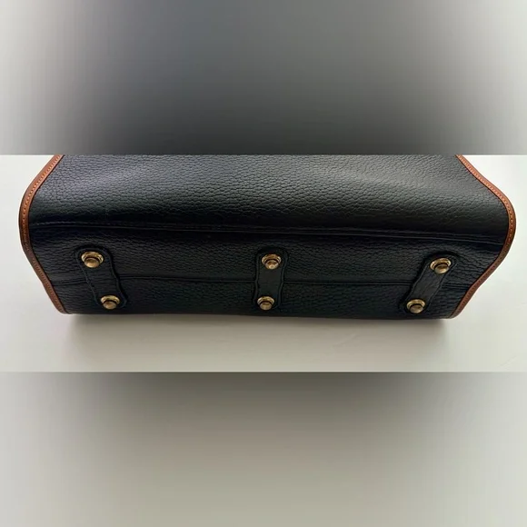 Dooney & Bourke All Weather Leather Black and Brown Leather Satchel Handbag - Picture 5 of 12